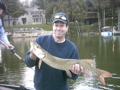 49 Muskie caught on 10lb test line with a baitcast reel on medium