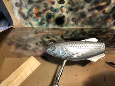 MuskieFIRST  Doing Foil Baits » Basement Baits and Custom Lure Painting » More  Muskie Fishing