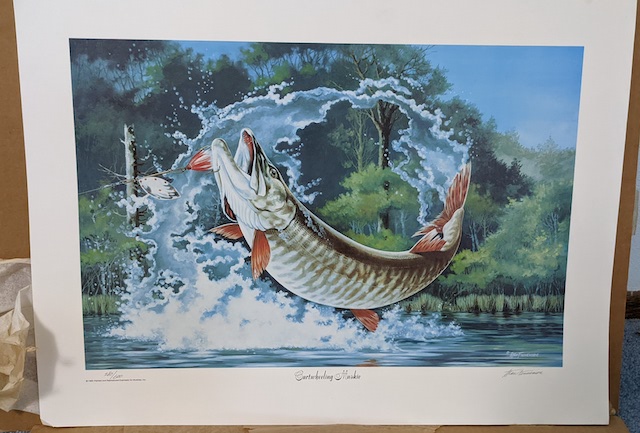 Musky Vintage Fishing Artwork Poster for Sale by Markus Ziegler