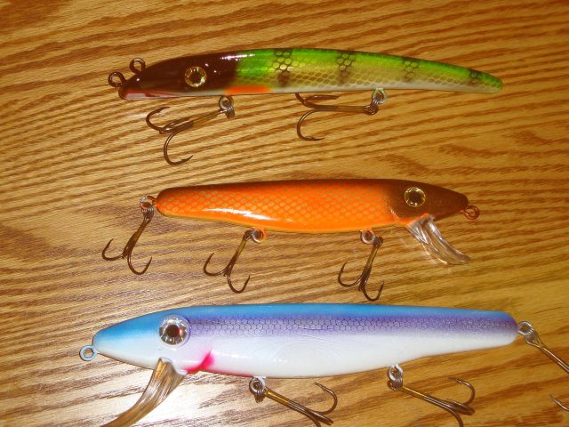 7.5 Bait Maker Tackle Motion Orange Scale Globe Topwater Musky Lure