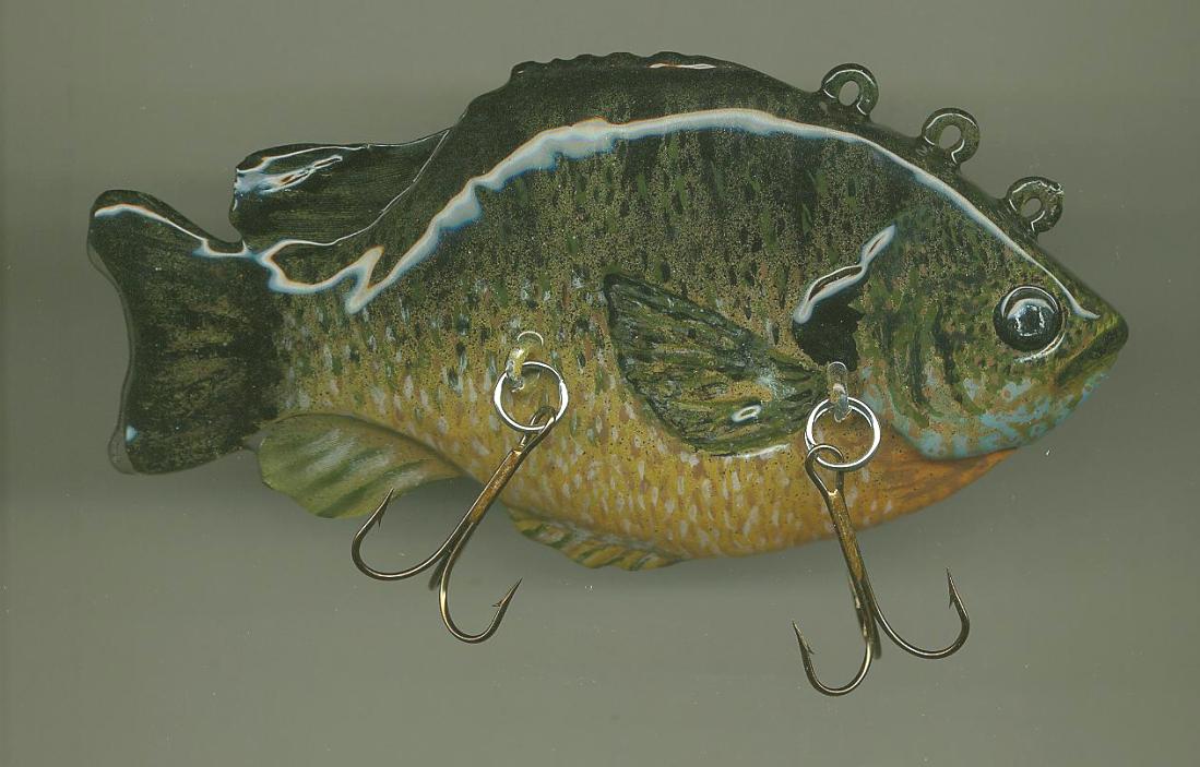 Hand-carved Wooden Crankbait White Crappie Pattern -  Denmark