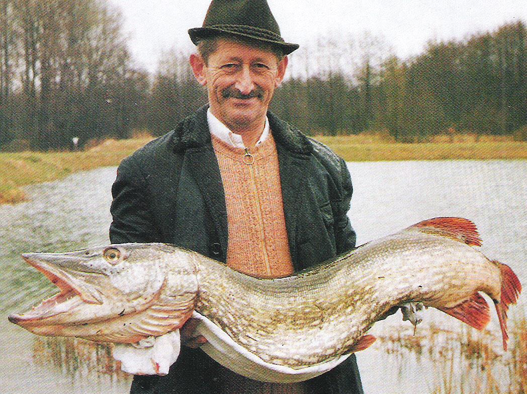 A huge pike played with 8lbs leader line at Lough Lene