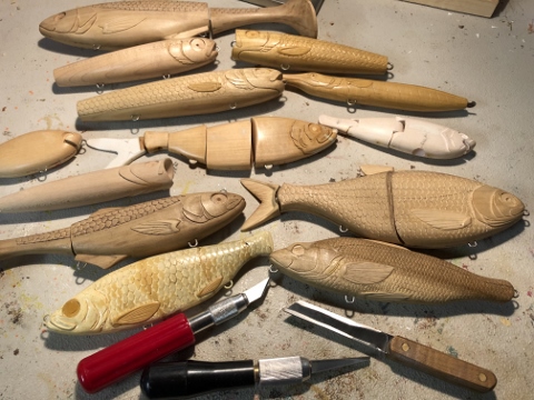 Whittling a Decorative Fishing Lure –