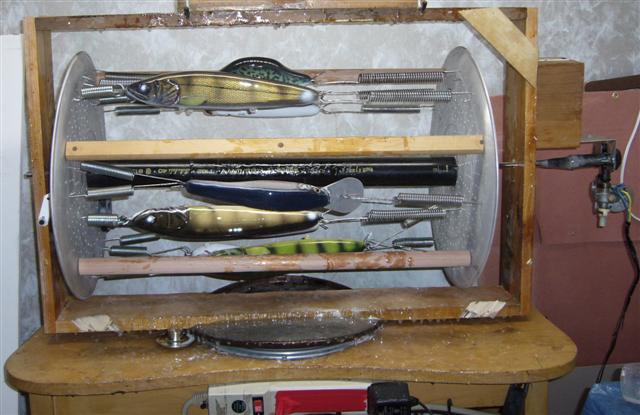 MuskieFIRST  Drying Rack » Basement Baits and Custom Lure Painting » More  Muskie Fishing