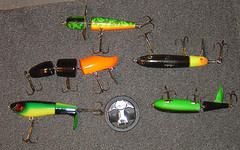 MuskieFIRST  LeLures, Nut Weagle and Wabull, lots of topwater