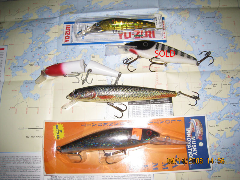 MuskieFIRST  Lures, some hard to find (reduced) » Buy , Sell, and Trade » Muskie  Fishing