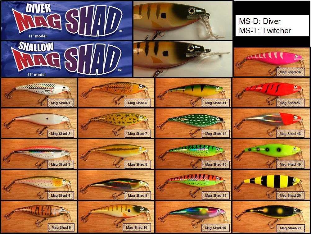 MuskieFIRST  New 8.5 Dingo Swimbait and 11 Mag Shad Trolling Crank »  Lures,Tackle, and Equipment » Muskie Fishing