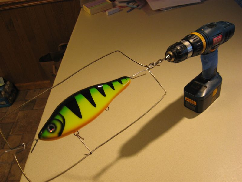 MuskieFIRST  Drying Rack Motor » Basement Baits and Custom Lure