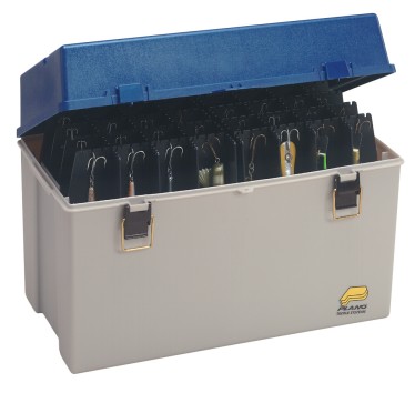 The Special Mate Musky Box can hold up too 45 musky lures with 9 different  dividers to keep your lures organized and easily accessible. They also make  a