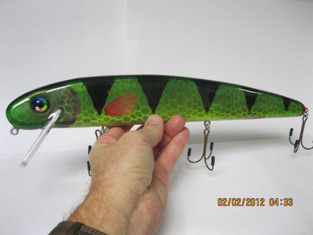 My very 1st Musky Pike Lure  Custom painted fishing lure 