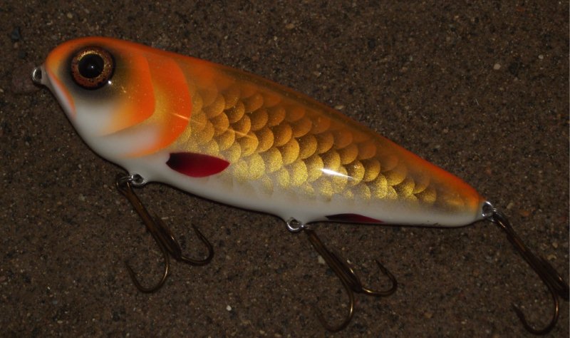 MuskieFIRST  gold leaf » Basement Baits and Custom Lure Painting