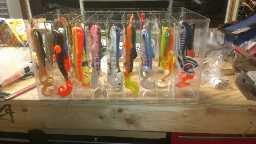 MuskieFIRST  my own fiberglass tackle box » Basement Baits and Custom Lure  Painting » More Muskie Fishing