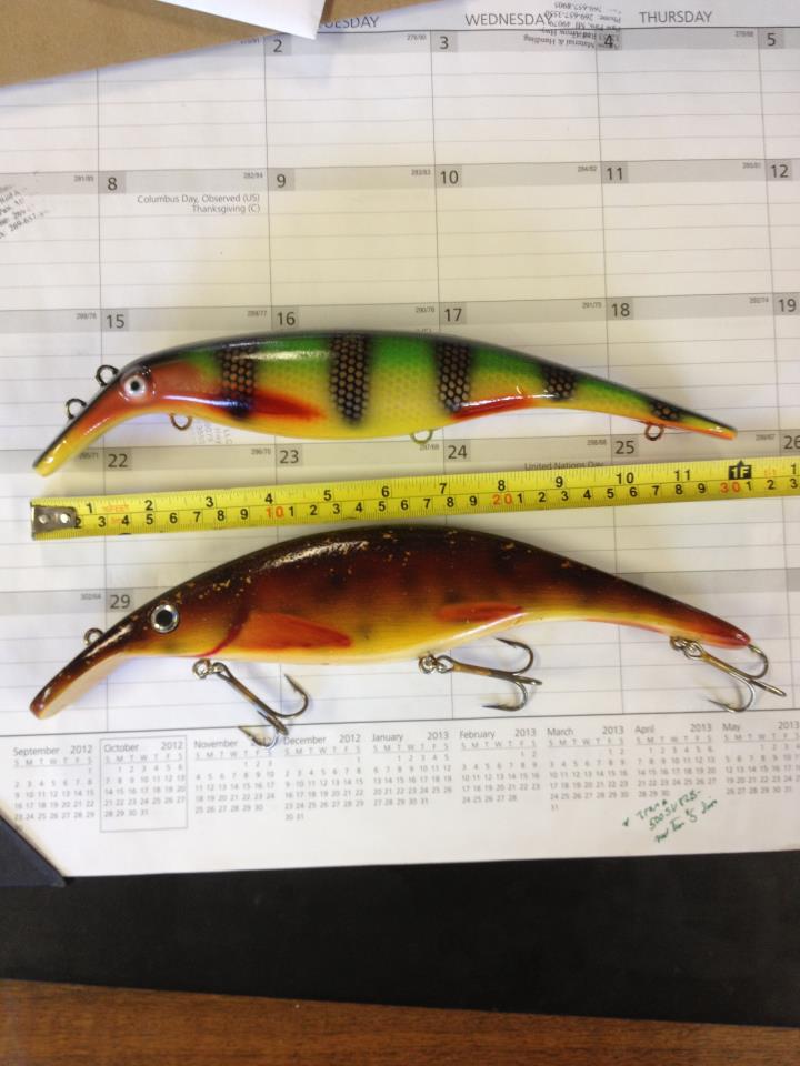 VINTAGE HOMER LE Blanc Swim Whizz Musky Lure Lot/2 Different