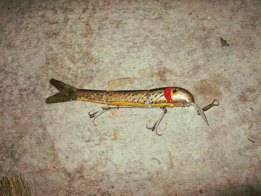 Vintage Old Musky Fishing Lure 7+” Muskrat Ready To Fish